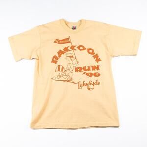 Vintage 1996 Raccoon Run Single Stitch T-Shirt Large Fruit of the Loom Lakeside